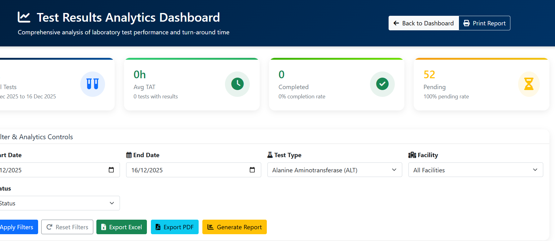 Sample Management Interface - Barcode tracking and status updates